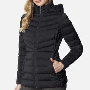 NWT 32 Degrees HEAT Women’s Black Puffer Hooded Jacket – Size XL